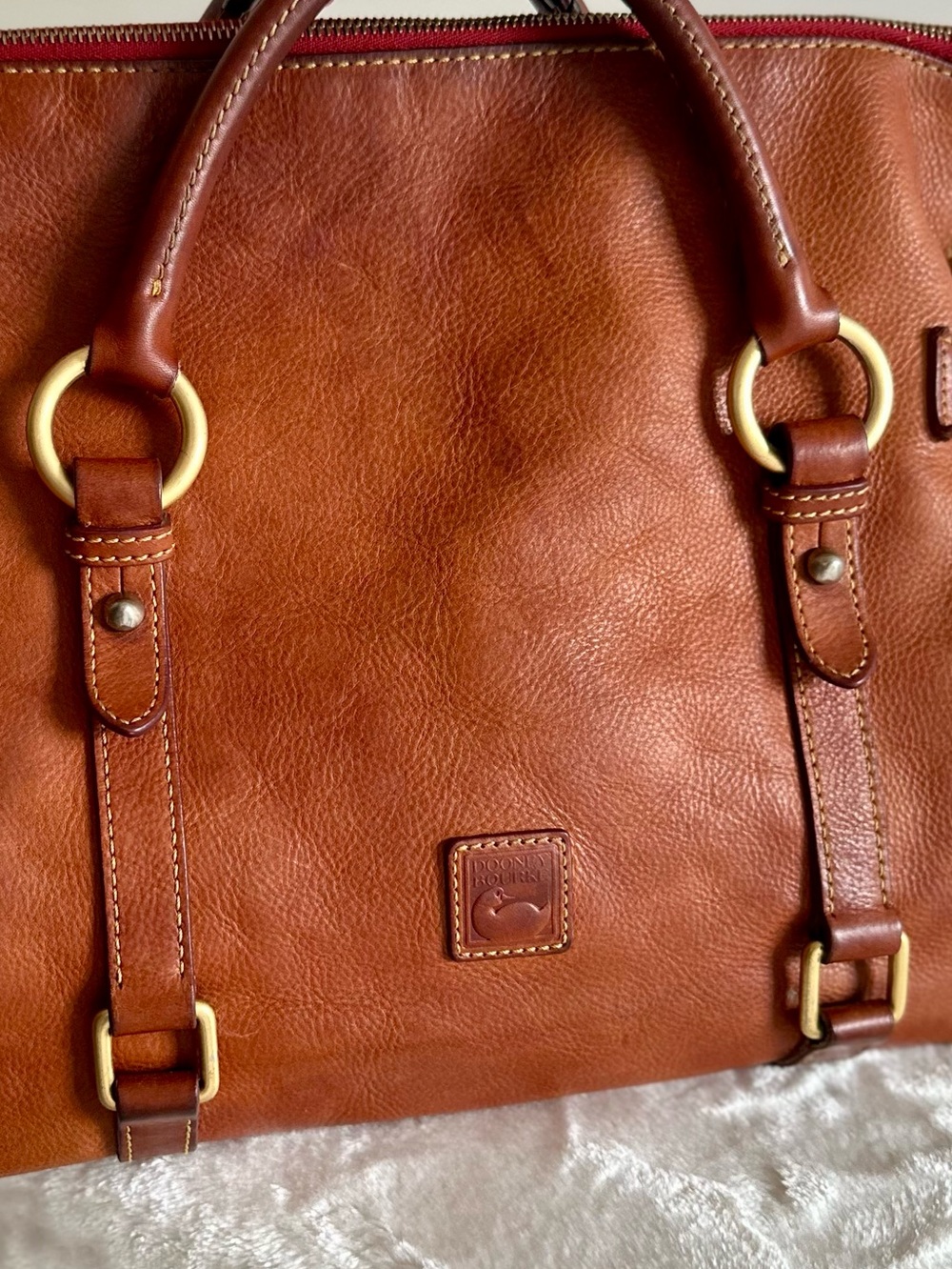 Dooney & Bourke Large Vintage Florentine Leather Satchel - Picture 9 of 16